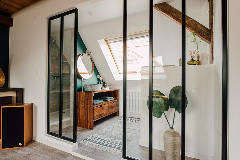 Rénovation salle de bain sous pente Strasbourg